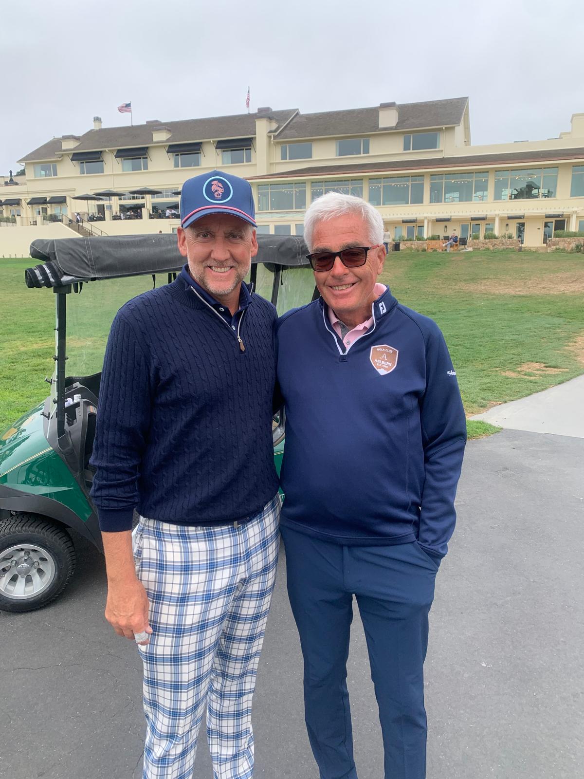 Jeffrey Swanson mit Ian Poulter am Pebble Beach Golf Links